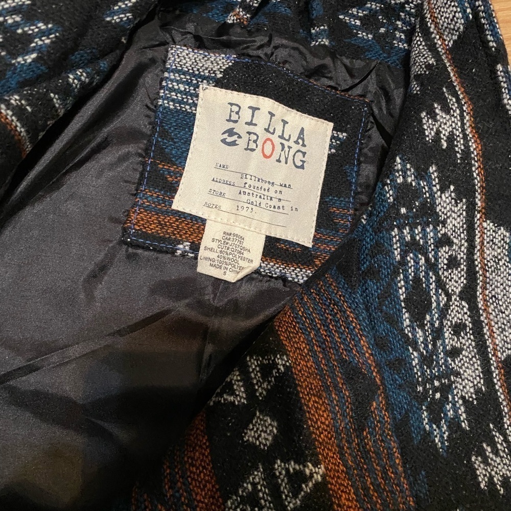 BILLABONG Multi-Color Wool Blend Blazer Jacket - Picture 11 of 13